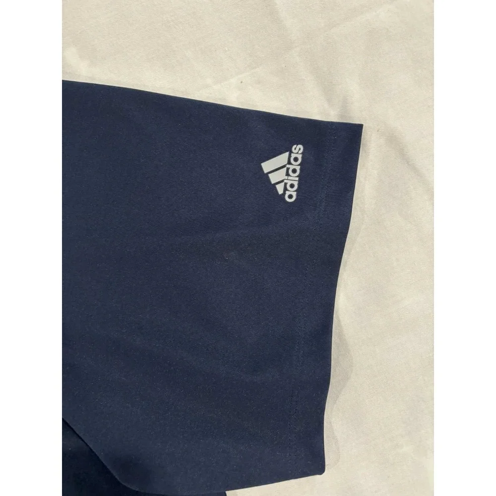 Adidas Mens Navy Blue Short Sleeve Performance Polo Shirt Four Corners Materials